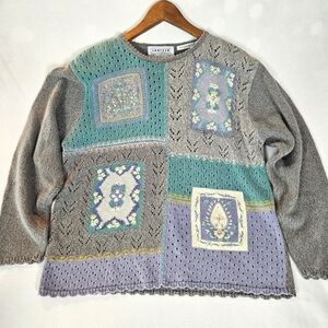 90's Vintage Jantzen Classics Hand Embroidered Sweater Large